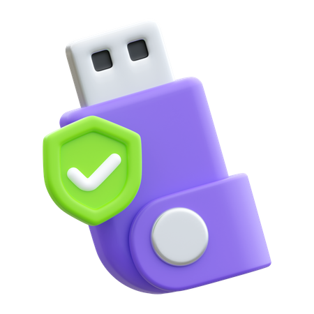 Flashdisk Protection  3D Icon