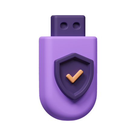 Flashdisk Protection  3D Icon