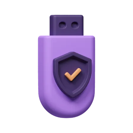 Flashdisk Protection  3D Icon