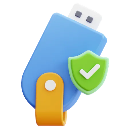 Flashdisk Protection  3D Icon