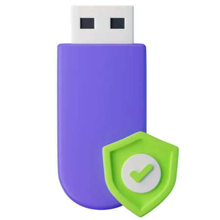 Flashdisk Protection  3D Icon