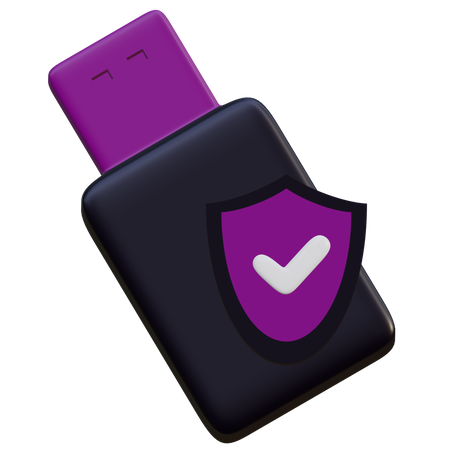 Flashdisk Protection  3D Icon