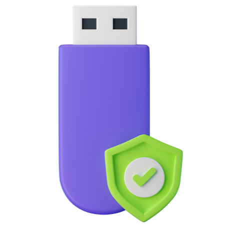 Flashdisk Protection 3D Icon
