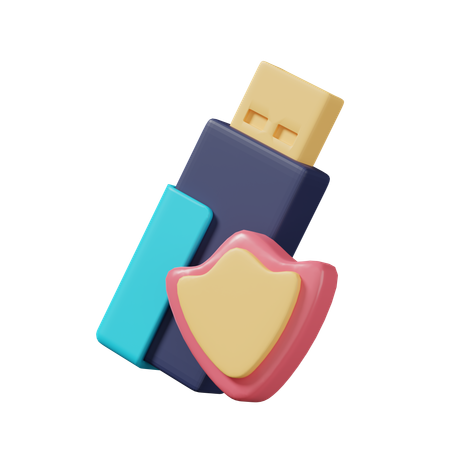 Flashdisk Secure  3D Icon