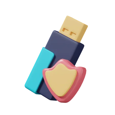 Flashdisk Secure  3D Icon