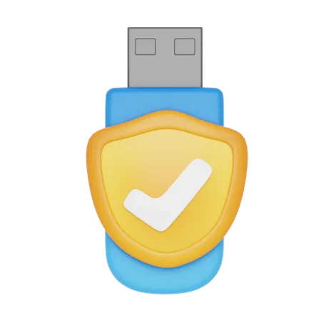 Sécurité du disque flash  3D Icon