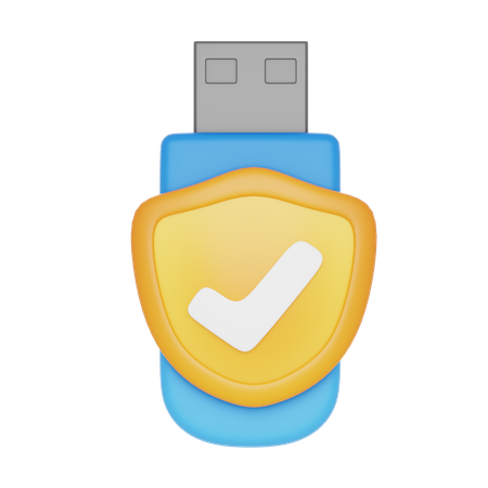 Flashdisk Security  3D Icon