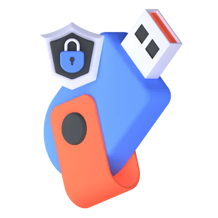 Flashdisk-Sicherheit  3D Icon