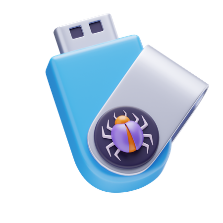 Virus-Flash-Disk  3D Icon