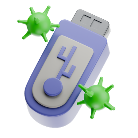Flashdisk Virus  3D Icon