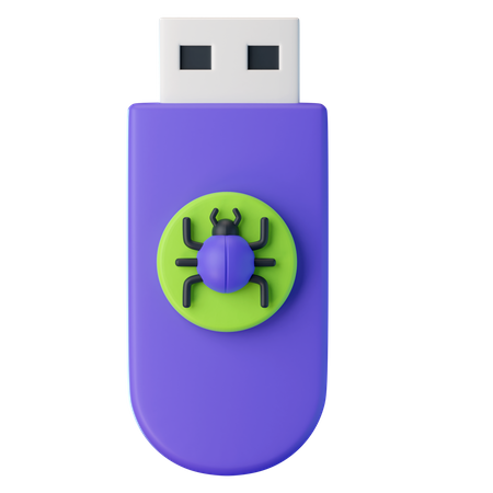 Flashdisk Virus  3D Icon