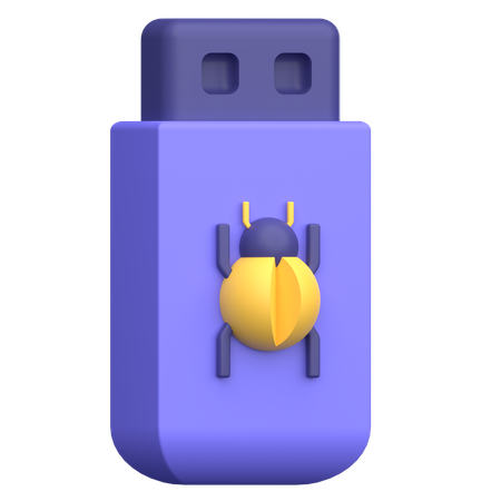 Flashdisk Virus  3D Icon