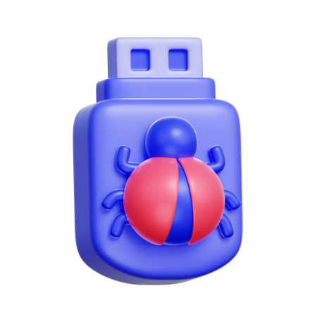 Flashdisk Virus  3D Icon