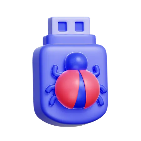 Flashdisk Virus  3D Icon