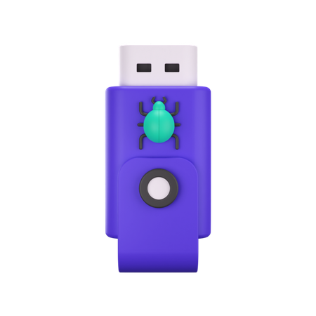 Flashdisk Virus 3D Icon