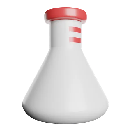 Flask Laboratory Tube 3D Icon