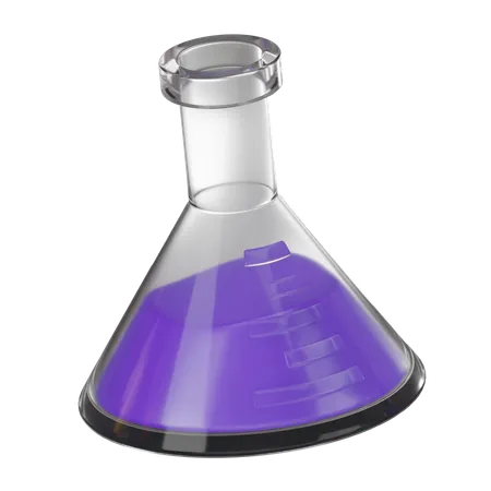 Chemistry Flask Ideal For Representing Scientific Research Laboratory Experiments And Educational Materials In Field Of Chemistry 3 D Render Illustration 3D Icon