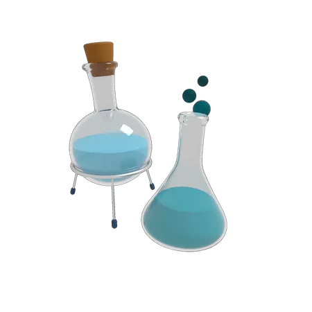 Flask 3D Illustration