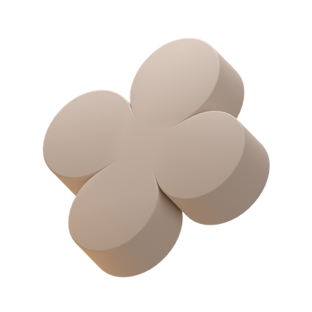 Flat Flower Abstract Shape  3D Icon