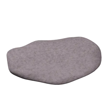Flat Stone  3D Icon