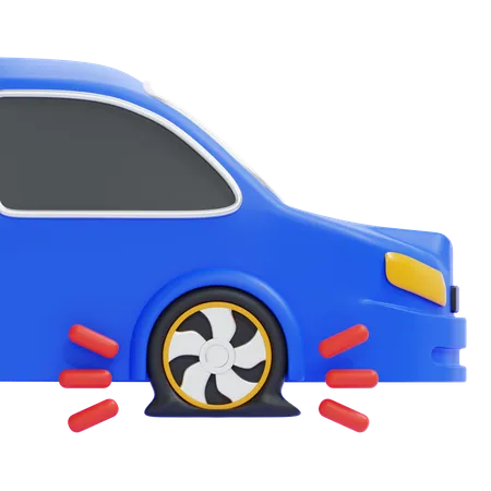 Flat Tire  3D Icon