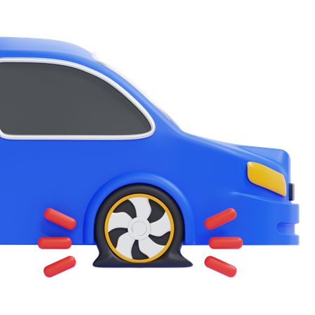 Flat Tire  3D Icon