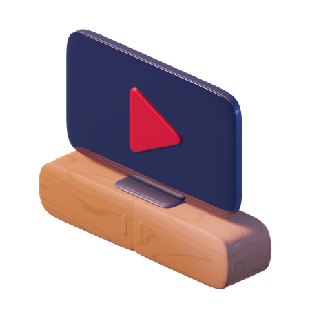 Flat Tv  3D Icon