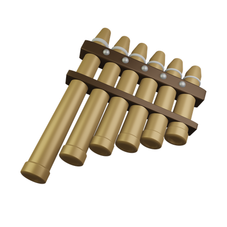 Flauta de pan  3D Icon