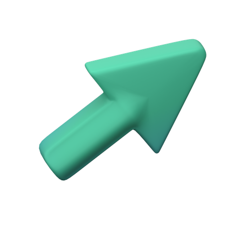 Flecha derecha arriba  3D Icon