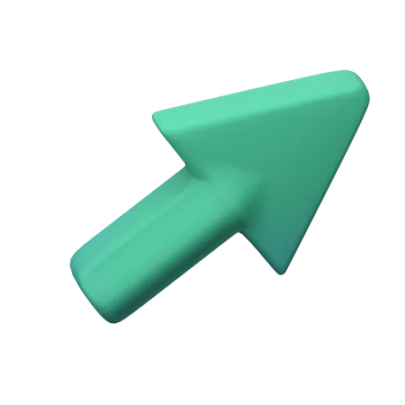 Flecha derecha arriba  3D Icon