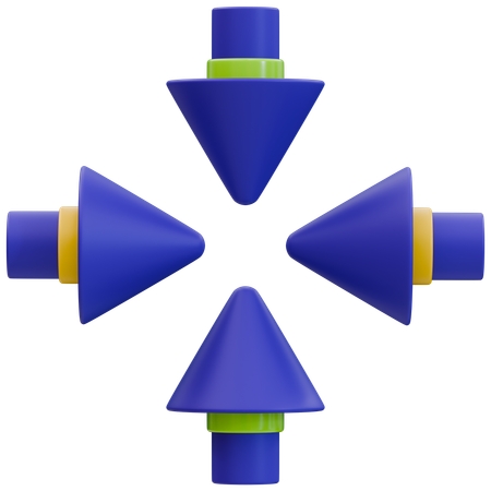 Flecha central  3D Icon