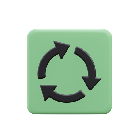 Flecha circular  3D Icon