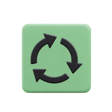 Flecha circular  3D Icon