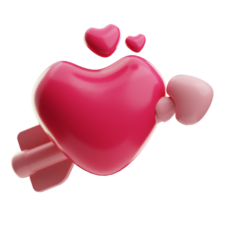 Flecha del corazon  3D Icon