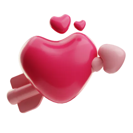 Flecha del corazon  3D Icon