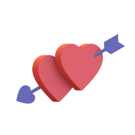 Flecha del corazon  3D Illustration