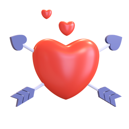 Flecha del corazon  3D Illustration