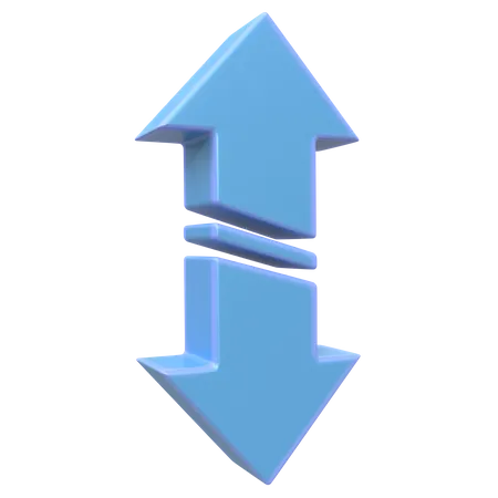 Flecha de desplazamiento vertical  3D Icon