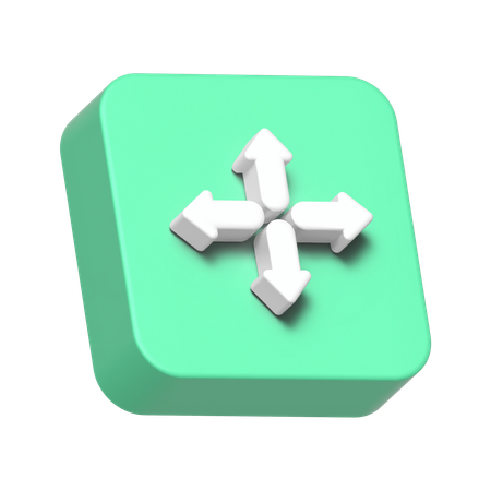 Ampliar flecha  3D Icon
