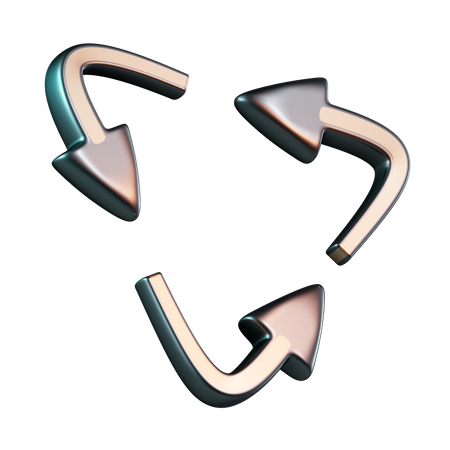 Reciclar flecha  3D Icon