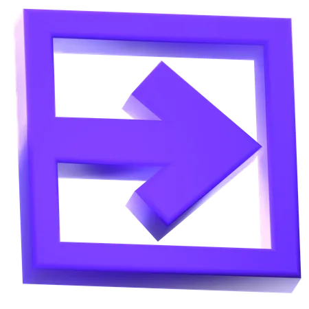 Flecha correcta  3D Icon