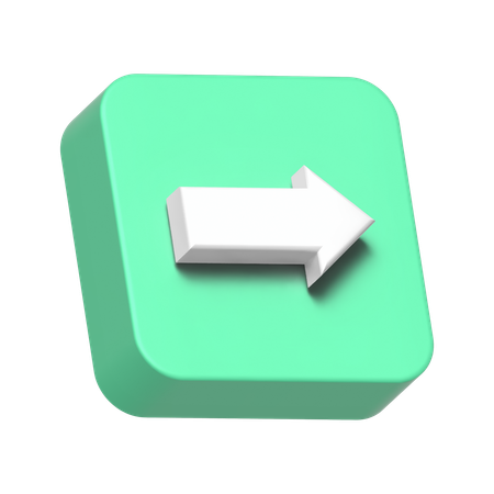 Flecha correcta  3D Icon
