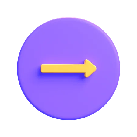 Flecha correcta  3D Icon