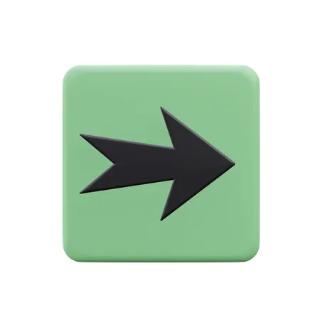 Flecha correcta  3D Icon