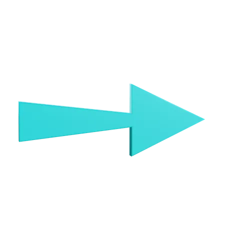 Flecha correcta  3D Icon