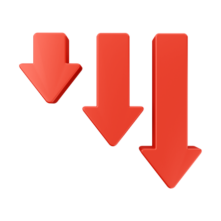 Flecha de disminución  3D Icon
