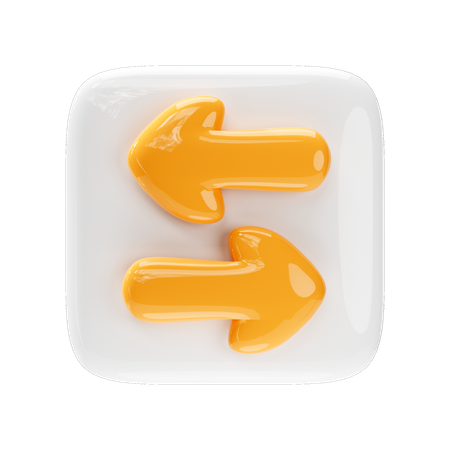 Flecha doble  3D Icon