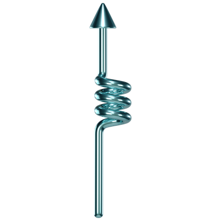 Flecha espiral larga  3D Icon