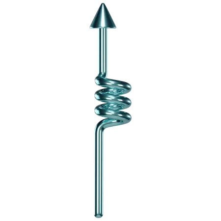 Flecha espiral larga  3D Icon