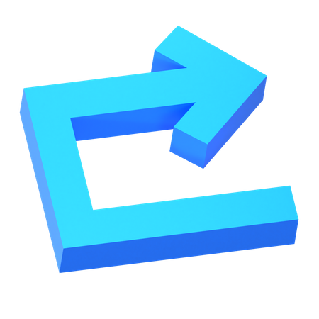 Giras la flecha  3D Icon